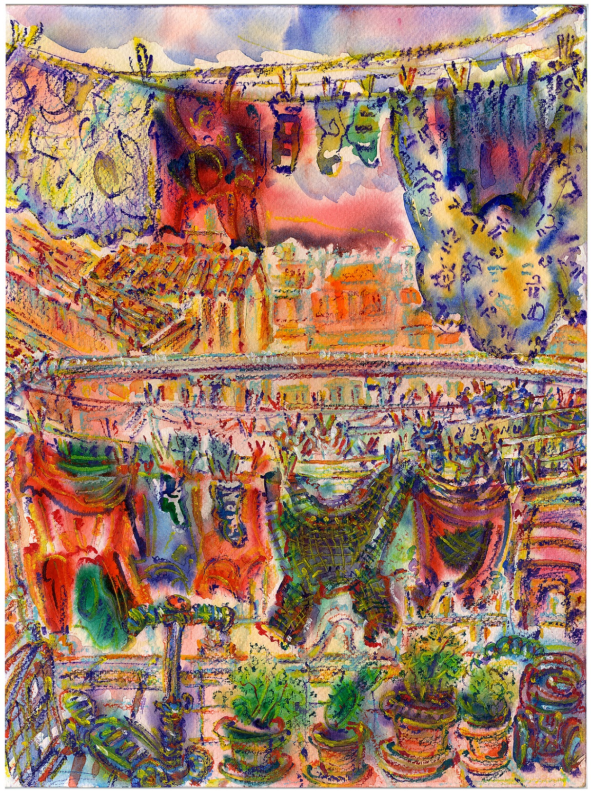 3. Slikovita Svakodnevnica Domaćice 40 × 30 Cm, Akvarel Na Papiru 2023.